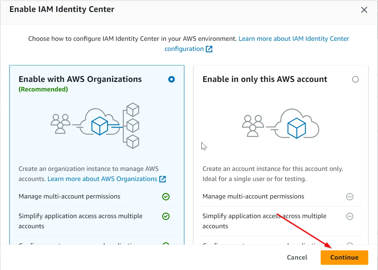 Enable IAM Identity Center