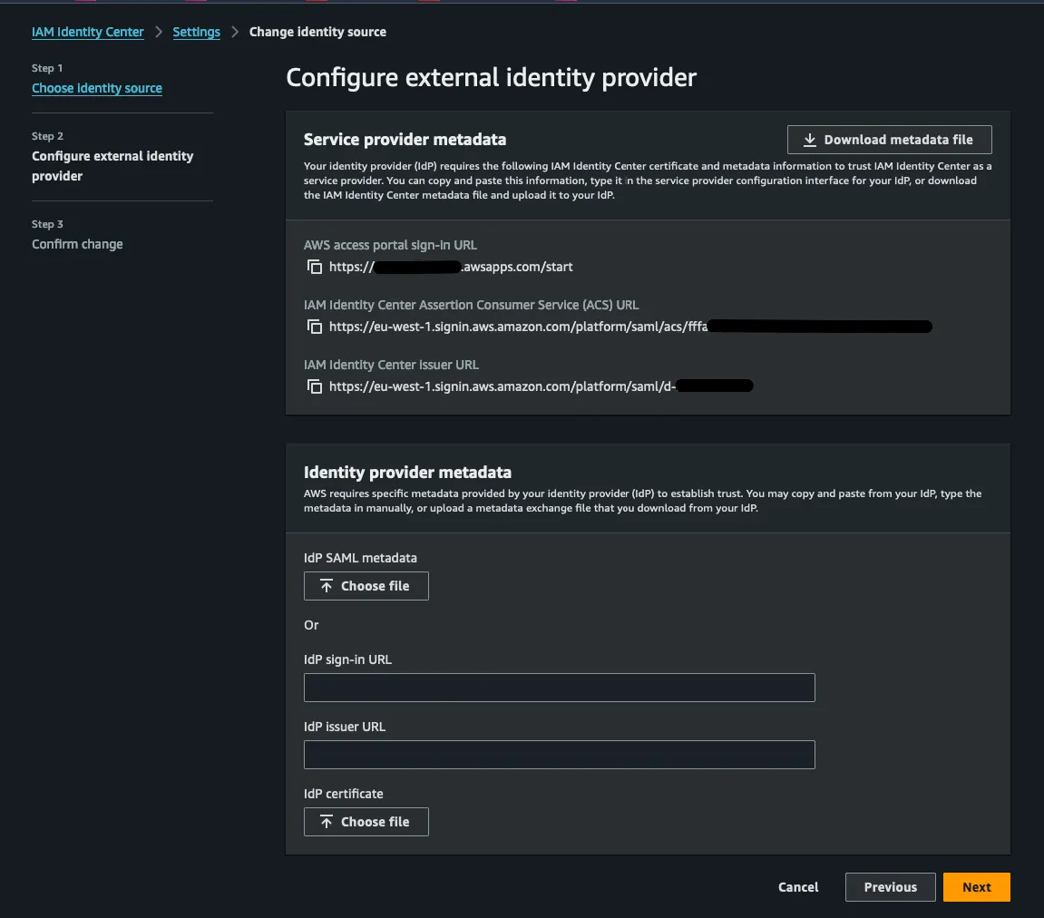 External IdP Configuration
